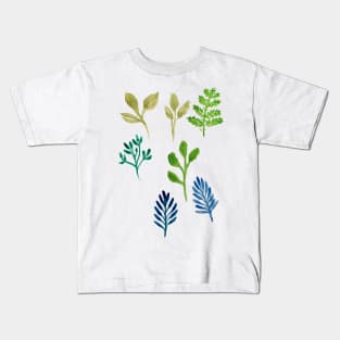 Watercolor leaves Kids T-Shirt